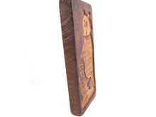 Wooden cookie mold Cat. Wooden Dutch Folk Art Cookie Mold. Speculaas plank.