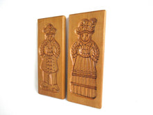 Set of 2 molds, Vintage Wooden Springerle cookie molds.