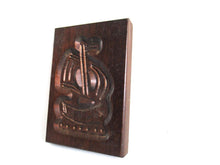 Small Wooden cookie mold. Wooden Dutch Folk Art Cookie Mold. speculaas plank, Ship, springerle.