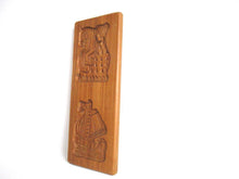 Vintage Wooden cookie mold. Seahorse, Ship, Speculaas plank, Springerle.