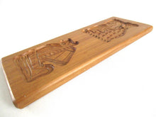 Vintage Wooden cookie mold. Seahorse, Ship, Speculaas plank, Springerle.