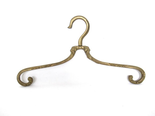 Brass Clothes Hanger, Clothes Hangers, Antique French Coat hanger, Wedding dress, Swivel