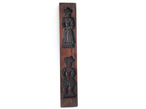 Wooden Dutch Folk Art Cookie Mold. Speculaas plank, springerle. Kitchen decor.