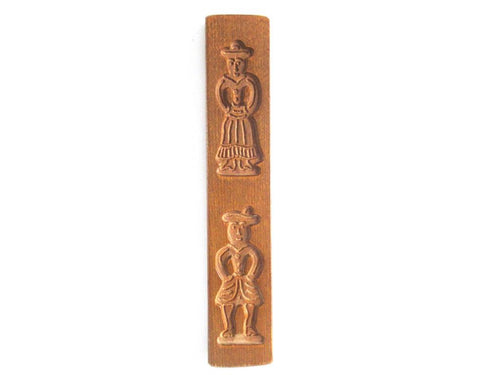 Vintage Wooden Dutch Folk Art Cookie Mold. Speculaas plank, springerle. Kitchen decor.