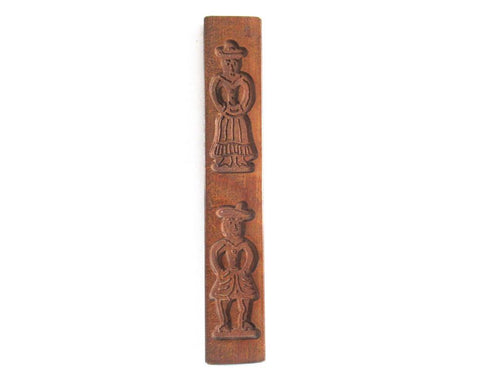 Wooden Dutch Folk Art Cookie Mold. Speculaas plank, springerle. Kitchen decor.