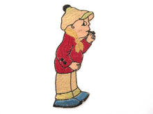 1930's Turmac Figure Silk Embroidered Applique, patch