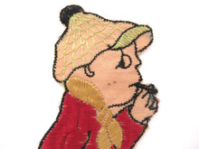 1930's Turmac Figure Silk Embroidered Applique, patch