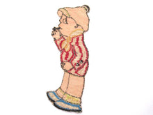 1930's Turmac Figure Silk Embroidered Applique, patch