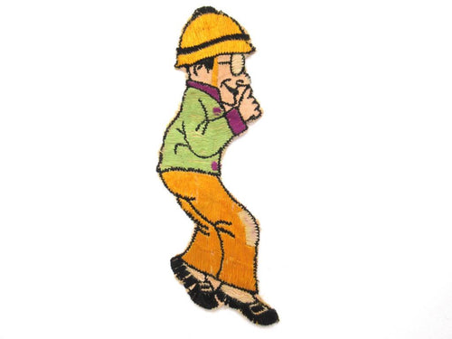 1930's Turmac Figure Silk Embroidered Applique, patch