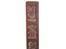 Springerle Wooden cookie mold, Dutch Folk Art, Springerle, Kitchen decor, windmill, animals.