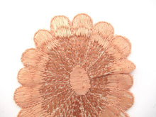1930's Embroidered Flower Applique, Silk on Cotton, patch