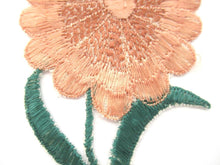 1930's Embroidered Flower Applique, Silk on Cotton, patch