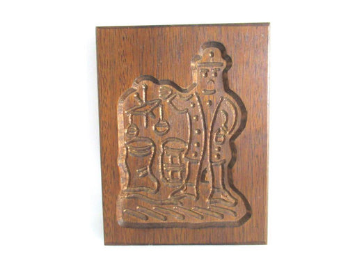 Wooden Dutch Folk Art Cookie Mold, springerle.