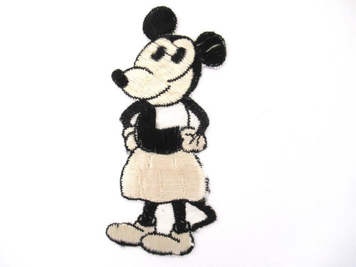 Antique 1930's Minnie Mouse Turmac Applique, Silk Embroidered applique