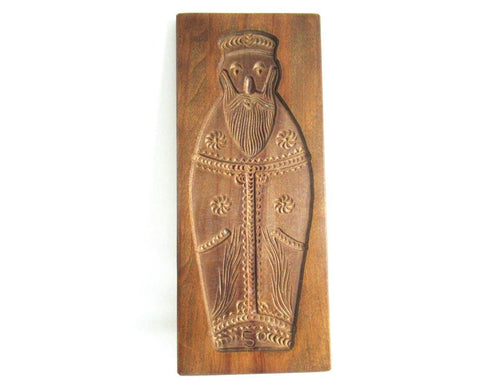 Wooden Dutch Folk Art Cookie Mold. speculaas plank, speculoos, springerle.