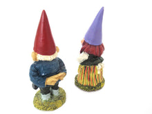 David and Lisa, Set of two gnome figurines. David the gnome and his wife Lisa. Gnome Couple.