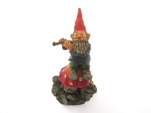 Gnome Playing flute on a mushroom, 'Mo on Mushroom' Rien Poortvliet.