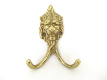 Lion Head Coat hook Wall hook Solid Brass. Decorative animal storage solution, coat hanger.