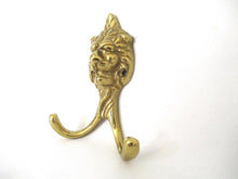 Lion Head Coat hook Wall hook Solid Brass. Decorative animal storage solution, coat hanger.