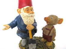 10 INCH Rien Poortvliet Gnome figurine, Gnome after a design by Rien Poortvliet, David the gnome, Al with Mouse, Klaus Wickl.