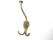Solid Brass Lion Head Wall hook, Coat hook, Antique Coat Hook, Lion, Victorian Style.