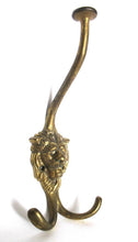 Solid Brass Lion Head Wall hook, Coat hook, Antique Coat Hook, Lion, Victorian Style.