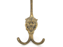 Solid Brass Lion Head Wall hook, Coat hook, Antique Coat Hook, Lion, Victorian Style.