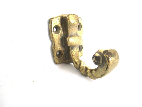 Coat Hook, Solid Brass Ornate Wall hook, Antique Coat hook, Victorian Style.