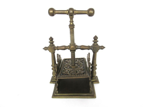 Playing Card Press, Heavy Antique Solid brass Victorian style - Antique home decor.