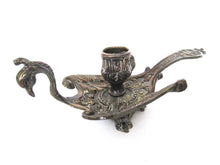 Candle holder Dragon. Vintage Brass plated Dragon Candle Holder. Griffin candle holder.