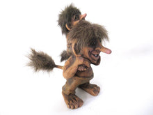 Nyform Troll 178, Troll w child, handmade in Norway (Goblin, Gremlin, Hob, Imp, Gnome, Hobgoblin, Elf, Pixy)