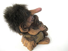 Nyform Troll, Troll with dog handmade in Norway. (Goblin, Gremlin, Hob, Imp, Gnome, Hobgoblin, Elf, Pixy)