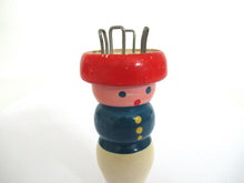 Vintage Wooden Knitting Doll, French Knitting, Bobbin Doll, Sewing supply, Knitting Nancy.