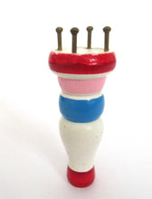 Vintage Wooden Knitting Doll, French Knitting, Bobbin Doll, Sewing supply, Knitting Nancy.