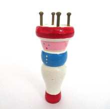 Vintage Wooden Knitting Doll, French Knitting, Bobbin Doll, Sewing supply, Knitting Nancy.