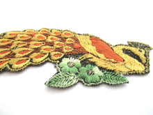 Peacock Applique 1930s Antique Embroidered Peacock applique, patch. Vintage bird patch, sewing supply.