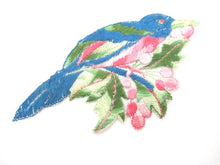 Bird Applique, 1930s Vintage Embroidered Bird applique, application, patch. Vintage patch, sewing supply, antique applique.