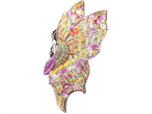 Authentic Collectible Butterfly applique, 1930s  embroidered applique. Vintage patch, sewing supply. Applique, Crazy quilt.