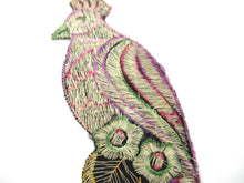 1930s Vintage Embroidered Bird applique. Vintage patch, sewing supply.