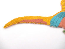 Applique, 1930s Vintage Embroidered Bird applique, patch. Vintage patch, sewing supply. Crazy Quilt.