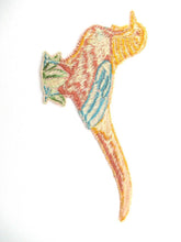 Applique, 1930s Vintage Embroidered Bird applique, patch. Vintage patch, sewing supply. Crazy Quilt.