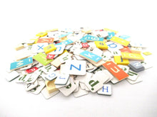 400+ pcs mixed letter tiles, lot letter mix, game pieces. Assortment scrapbook letters, alphabet mix, word art supply.