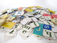 350+ pcs mixed letter tiles, lot letter mix, game pieces. Assortment scrapbook letters, alphabet mix, word art supply.