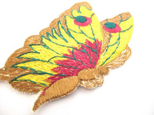 Authentic Antique Collectible Butterfly applique, 1930s  embroidered applique. Vintage patch, Applique, Crazy quilt.