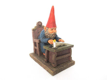 Gnome reading by candlelight, Classic Gnomes 'Rien' Gnome figurine after a design by Rien Poortvliet.