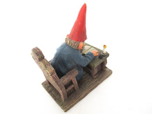 Gnome reading by candlelight, Classic Gnomes 'Rien' Gnome figurine after a design by Rien Poortvliet.