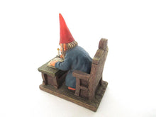 Gnome reading by candlelight, Classic Gnomes 'Rien' Gnome figurine after a design by Rien Poortvliet.