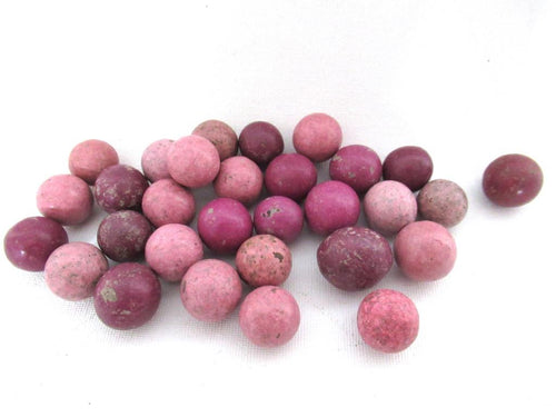 Clay Marbles, Set of 30 Antique Clay Marbles, Antique marbles.