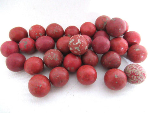 Clay Marbles, Set of 30 Antique Clay Marbles, Antique marbles.