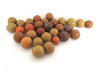 Clay Marbles, Set of 30 Antique Clay Marbles, Antique marbles.